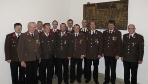 Die geehrten Mitglieder der Bromberger Feuerwehren beim Abschnittsfeuerwehrtag