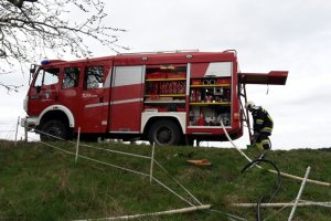 Brennender Holzstoß am 06.04.2016