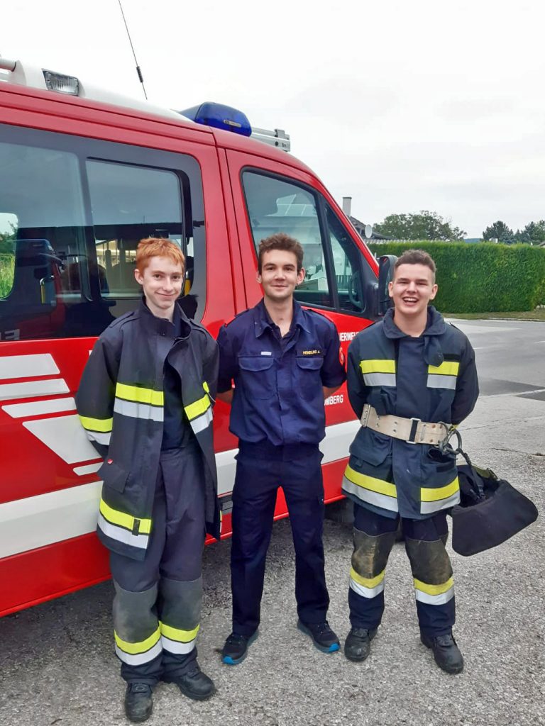 Abschluss Basisausbildung: Andreas Hendling, David Höller, Florian Weninger